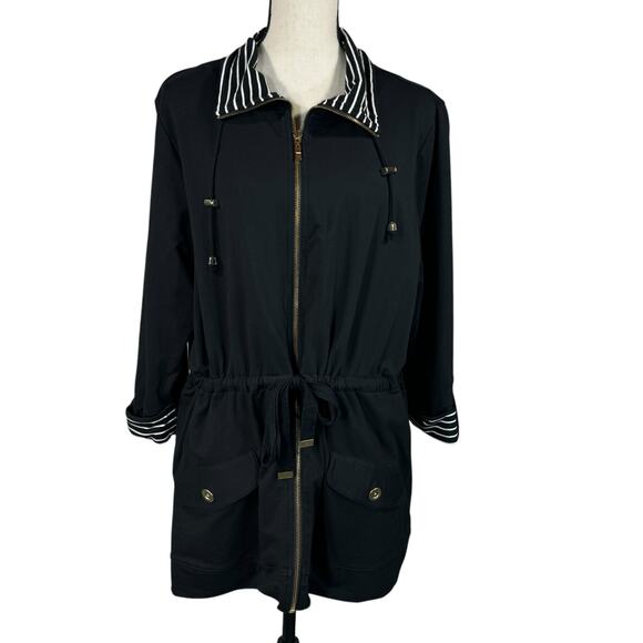 Charter Club Jackets & Blazers - Relaxed by Charter Club 2X-Large Jacket 3/4 Sleeves Stretch Pockets Drawstring